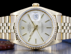 Rolex Datejust 36 Argento Jubilee 16238 Gold Silver Lining